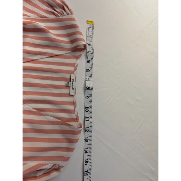 Bundle of 2 - Madewell V-Neck Peplum Popover Top in Stripe & Green Print Dress S - Picture 12 of 16